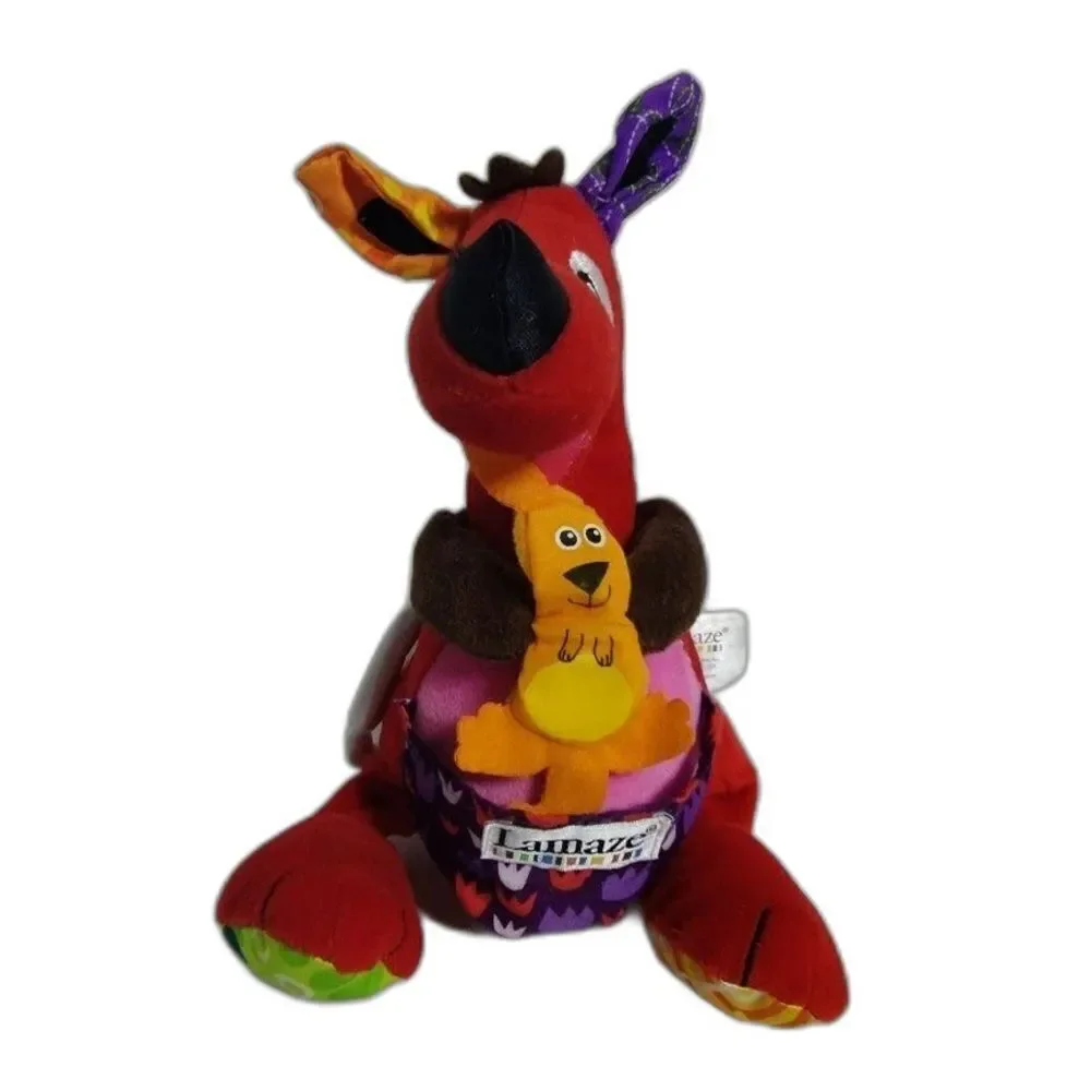 Lamaze 2006 Learning Curve Red Kangaroo &Joey Soother,Teether,Rattle Sensory Toy